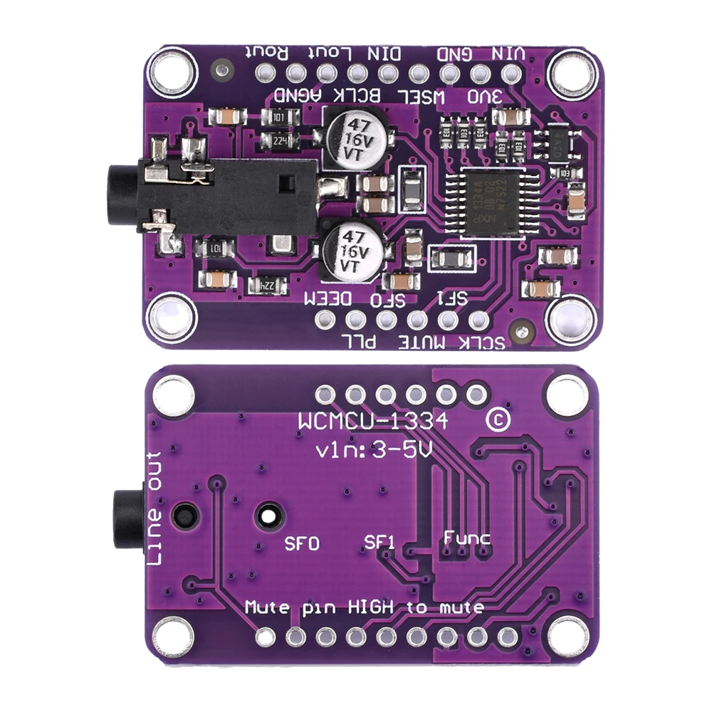 DAC Module 1334 UDA1334A I2S DAC Audio Stereo Decoder Module Board For Arduino 3.3V-5V CJMCU-1334 Stable Performance audio decoder board