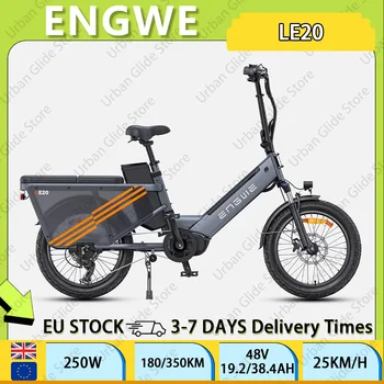 ENGWE LE20 Bicicletta Elettrica per Adulti, Motore Centrale da 250W, Doppia Batteria 48V 19.2AH/38.4AH, Autonomia 350KM, Pneumatici da 20 Pollici, Bici Elettrica