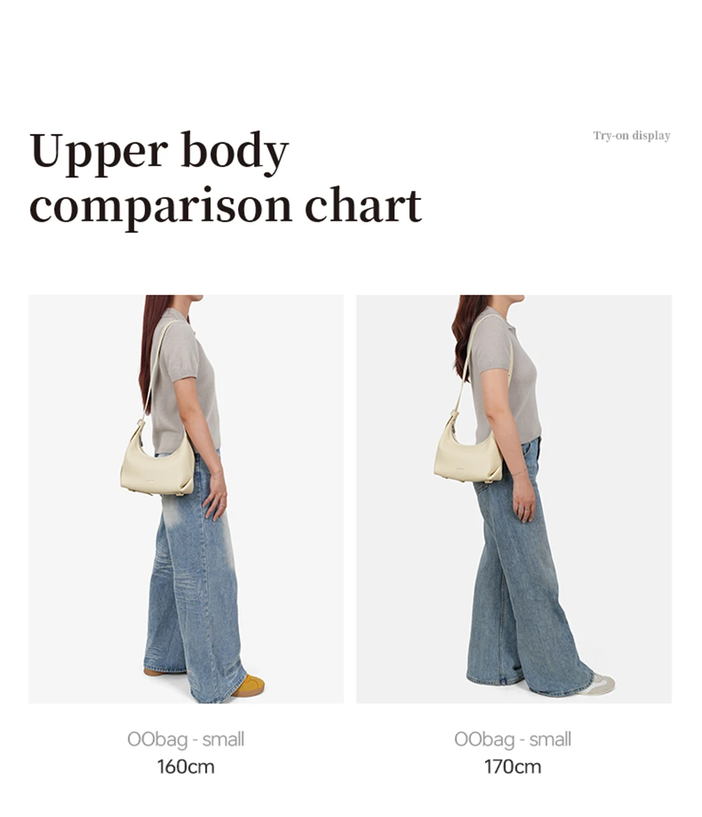 Half moon leather tote, zipper close-up