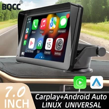 BQCC CarPlay Android Auto Car Radio Multimedia Video Player 7inch Portable Touch Screen With USB AUX For Rear View Camera