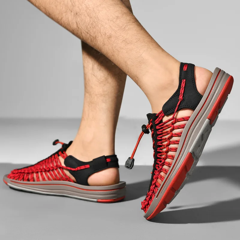 Summer Sandals Leather Sandals Men Shoes Designer Hand-woven Men Sandals Summer Breathable Loafer Casual Shoes Comfortable Fashion Beach Sandals Women Shoe