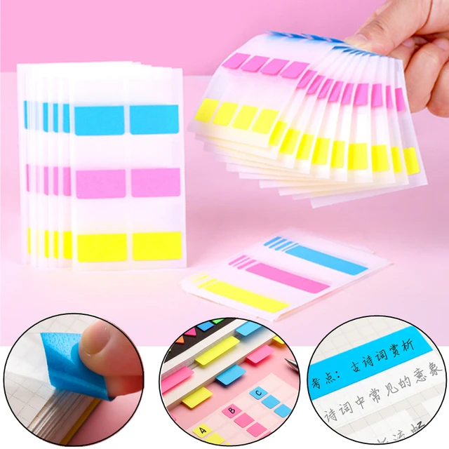 Index Divider Sticky Notes Paper Tabs, Self Adhesive Memo Pads, 60 Blank  Notes per Pack, Assorted Size, Free Shipping 