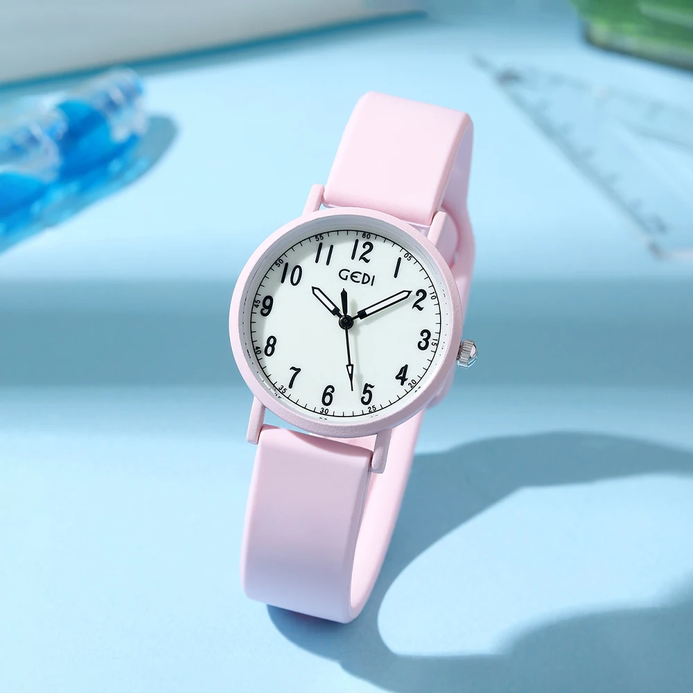 

Cute 32mm Watch for Ladies Silicone Strap 30M Water Resistance Casual Fashion Women's Quartz Wrist Watches Gift Women and Girls