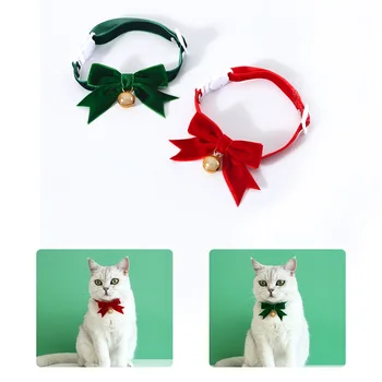 Collar navideño con lazo para gato, accesorio con muñeco de nieve, decoración para perros pequeños, 1 piezas 1