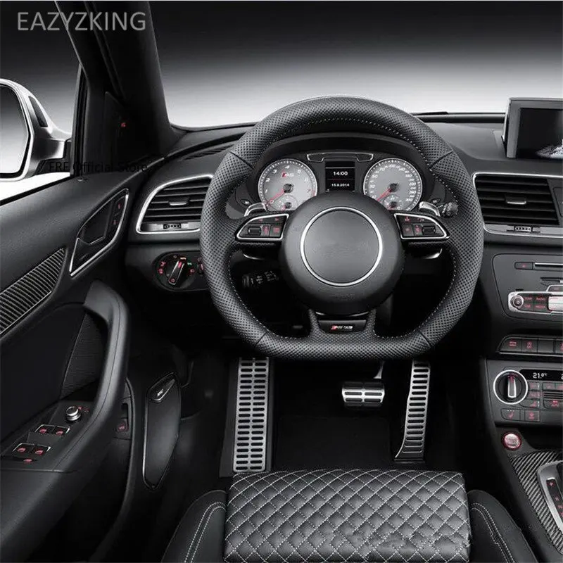Stainless Steel Car Pedals Accelerator Brake Non-slip Pedal Cover Pads for Audi Q3 RS MK1 8U 2012 2013 2014 2015