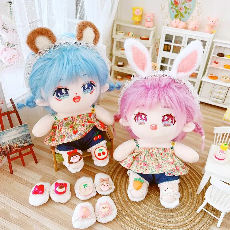 

20cm Doll Clothes Lovely Hat Satchel Bag Suit Outfit Dolls Accessories for Korea Kpop EXO Cotton Idol Dolls Gift DIY Toys