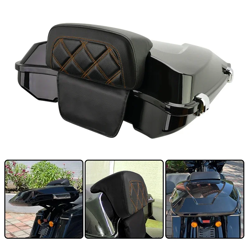 

Motorcycle Trunk Luggage Tail Box Tour Pak Pack For Harley Touring CVO Electra Street Glide Ultra Classic Road King 97-up