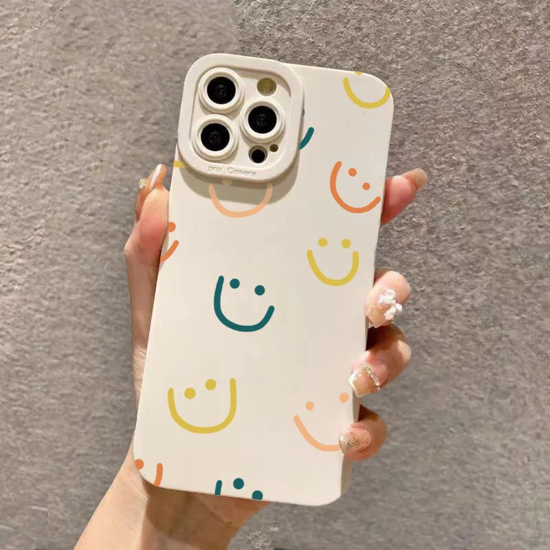 Cute Smile Heart Design Candy Soft Silicone Phone Case Cover