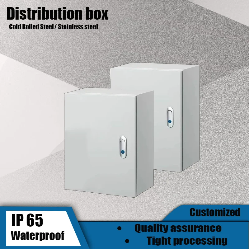 IP65 กล่องเหล็กรีดเย็นกล่องแยกกันน้ําทนต่อแรงกระแทกกล่องกระจายไฟฟ้าติดผนังตู้โลหะ 1