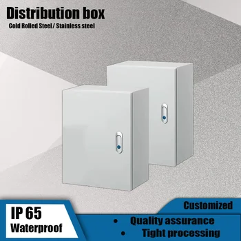 IP65 กล่องเหล็กรีดเย็นกล่องแยกกันน้ําทนต่อแรงกระแทกกล่องกระจายไฟฟ้าติดผนังตู้โลหะ 1