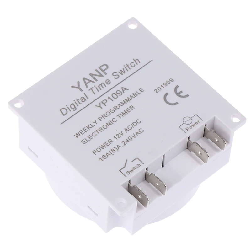 טיימר דיגיטלי dc/ac 12v 16a lcd לתכנות לתכנות לתכנות