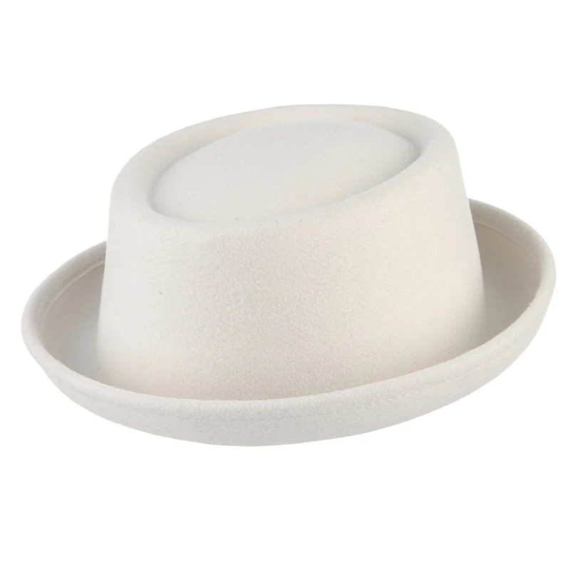 

Roll Brim Hat Vintage Fedora Cap Theme Party Costume Hat Adults Unisex Top Hat
