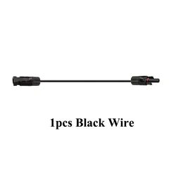 Black/Red Solar Extension DC Cable with PV Connector (4/6mm², 12/10AWG, 1m - 20m Length) - Ideal - 20m - 65.6ft (1pcs Black Wire)
