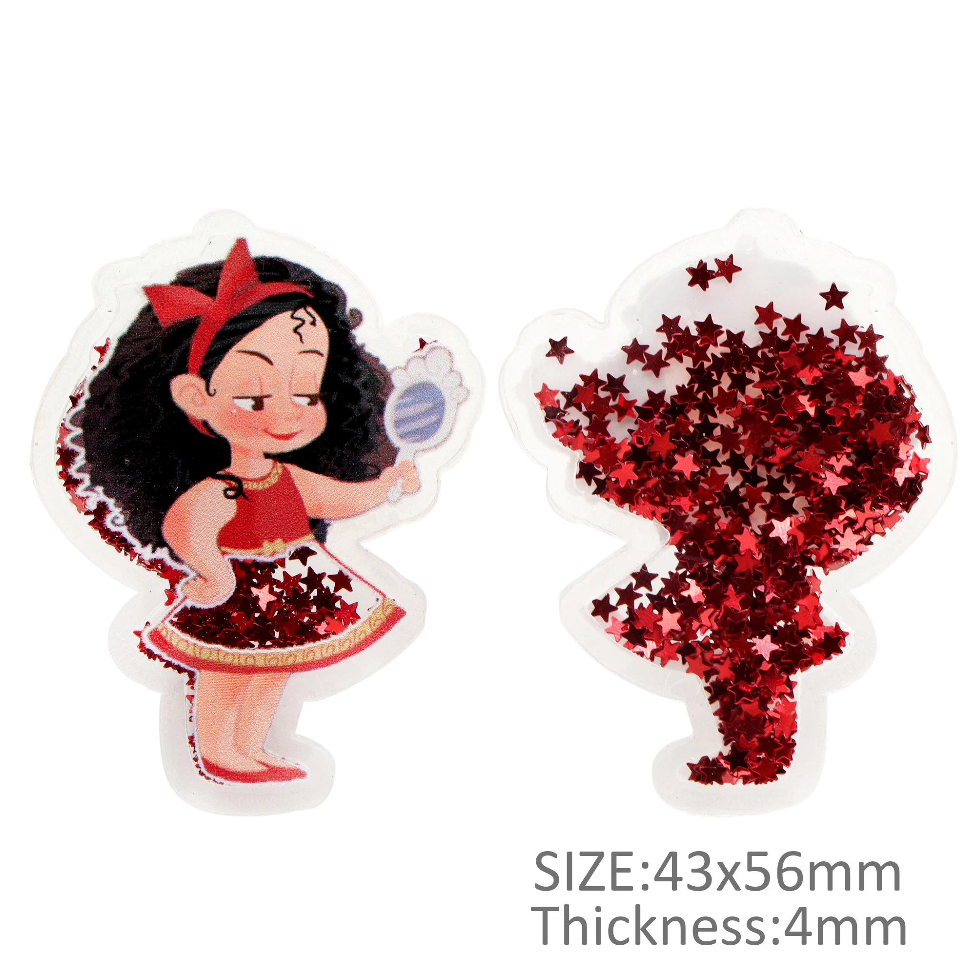 2pcs Quicksand Acrylic Planar Resin Applique for DIY Clothes Sequin Shakers Hat Headwear Hair Clips Bow Accessories,2Yc22319 miniature bird figurines Figurines & Miniatures