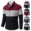 Cardigan sweater men's autumn and winter new stand-up sweater trend sweater coat 1