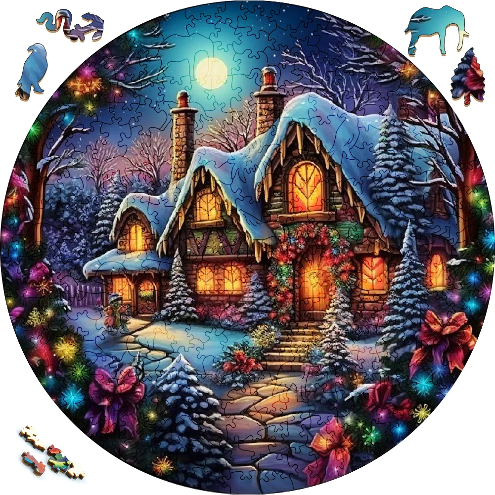 

Wooden puzzle Warm Igloo In Winter Toys Japan Geisha 3D Wood Jigsaw Puzzles Color Sorting Game Brain Teaser Secret Puzzle Boxes