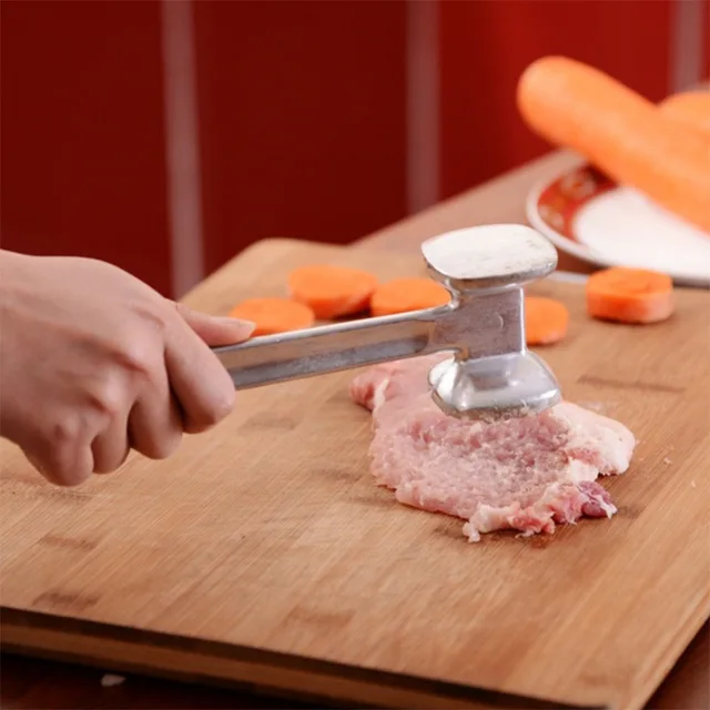 Többfunkciós Húskalapács Kétoldalas Hús Kalapács Hordozható Steak Sertés Szerszám Cink Ötvözet Gyengéd Konyhai
