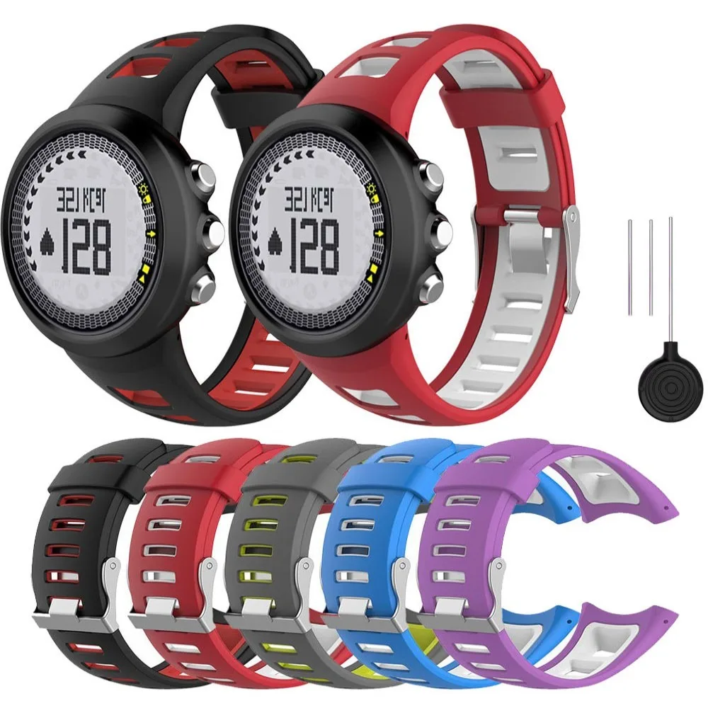 Dual-Color Silicone Smartwatch Strap - Stylish and Durable Wristband Accessory