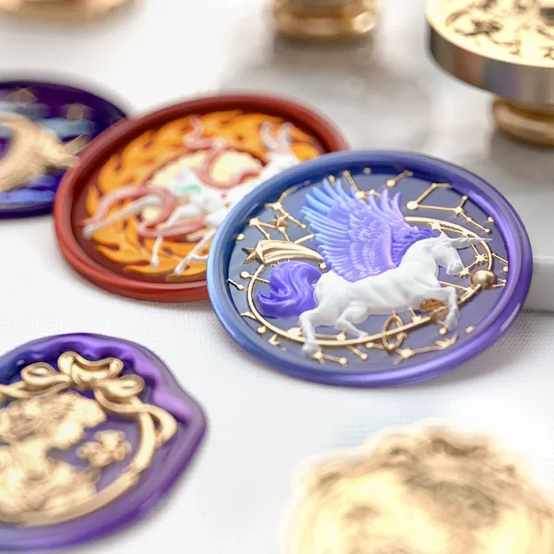 왁스 실링 스탬프 헤드, 씰용 씰링 왁스, 라커, 씰링 왁스 비즈, 스탬프, 수르구트 과립 세트 키트, 라크레, 카드 제작용 HCZ011