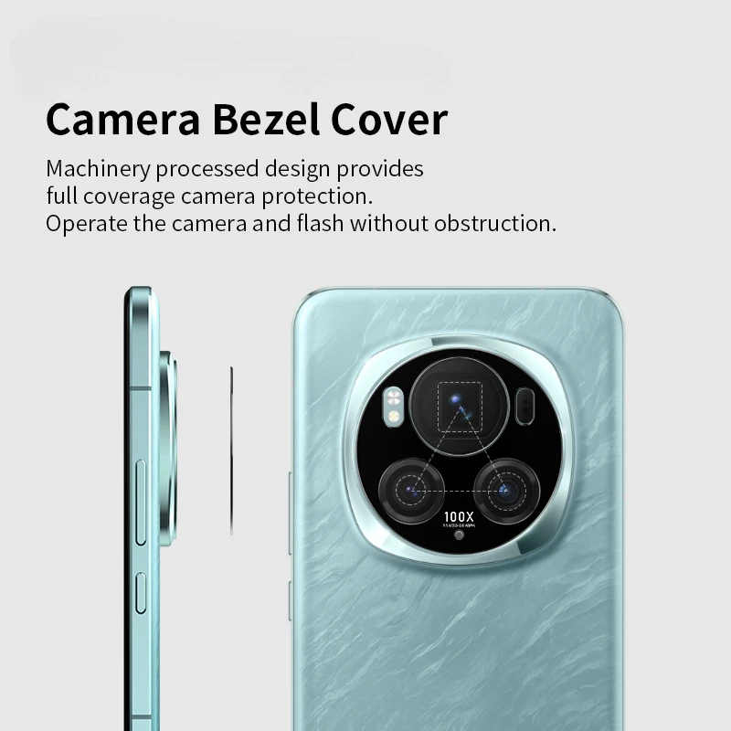 Premium Aluminum Alloy Camera Lens Protector - Metal Cover & Back Ring Protective Film