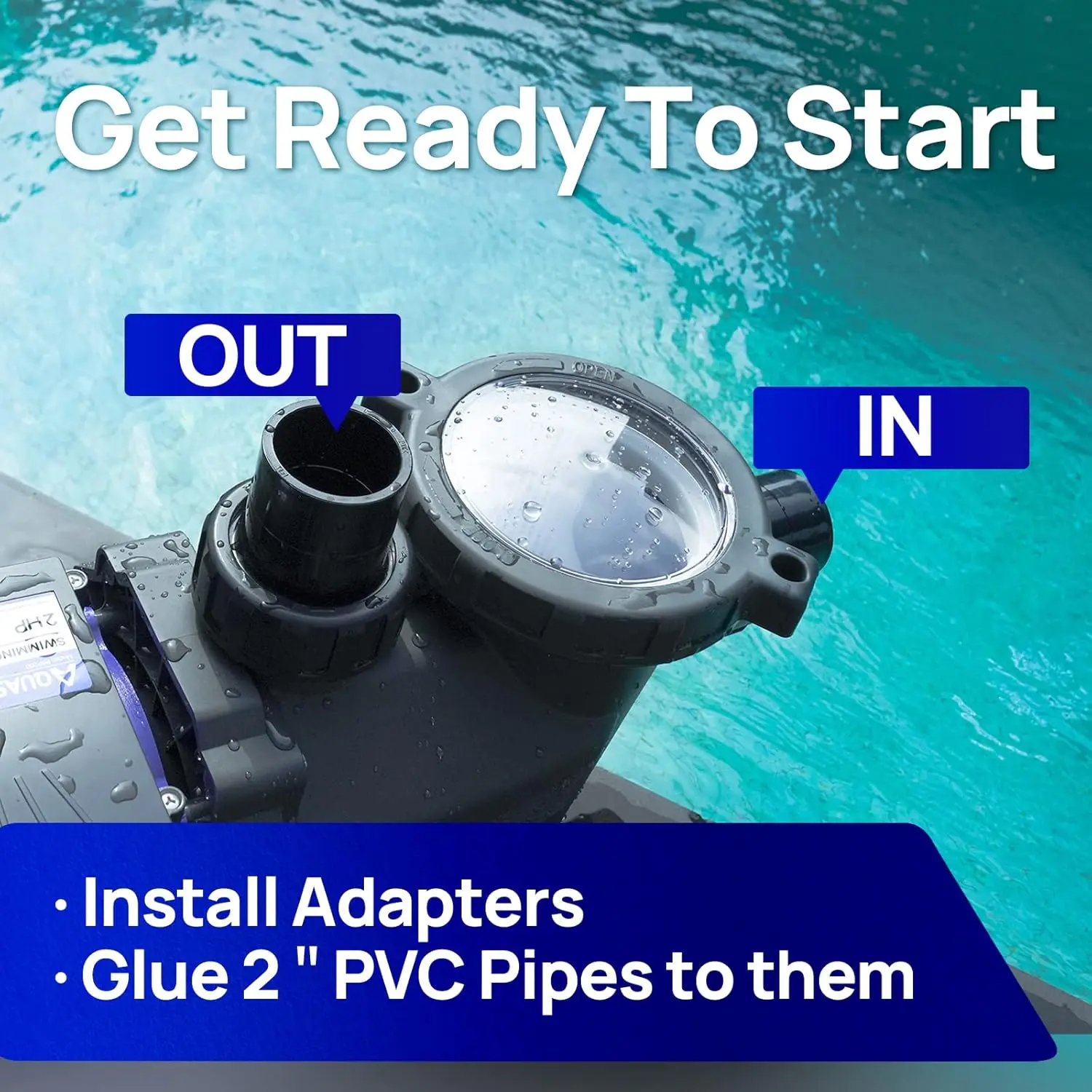 3HP In/Above Ground Single Speed Pool Pump 115V 9350GPH High Flow Powerful Self Primming Swimming Pool Pumps with Filter Basket