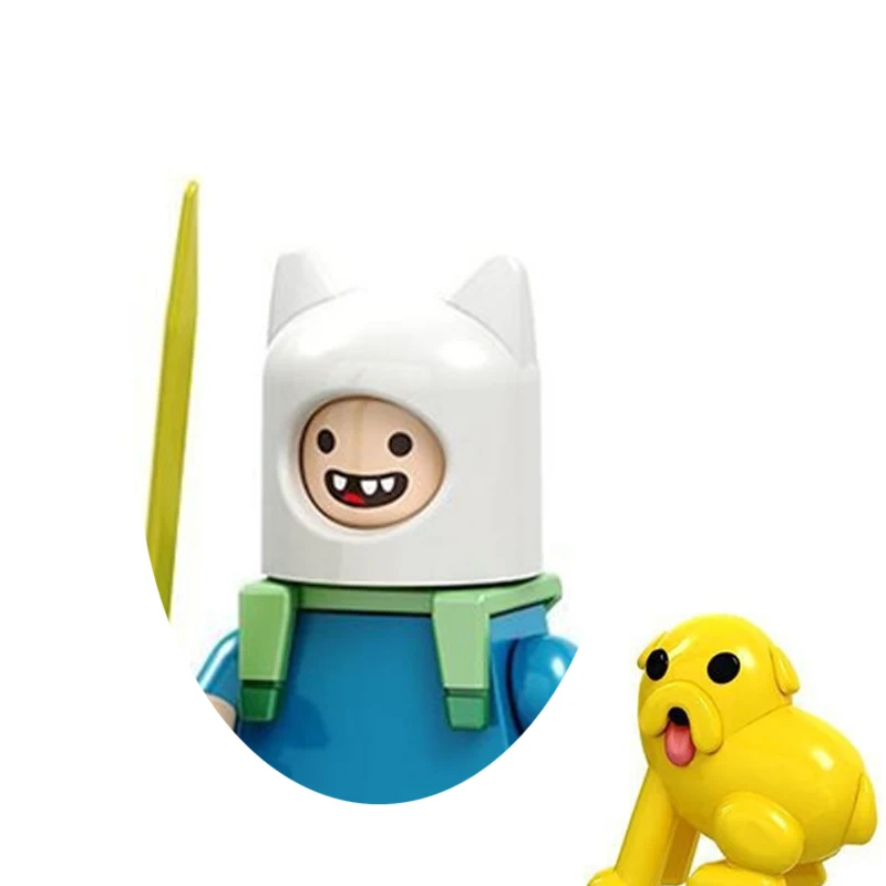 Single Cartoon Movie Adventure Time Finn Banana Guard Jack Flame Party Building Block Giocattoli Per Bambini
