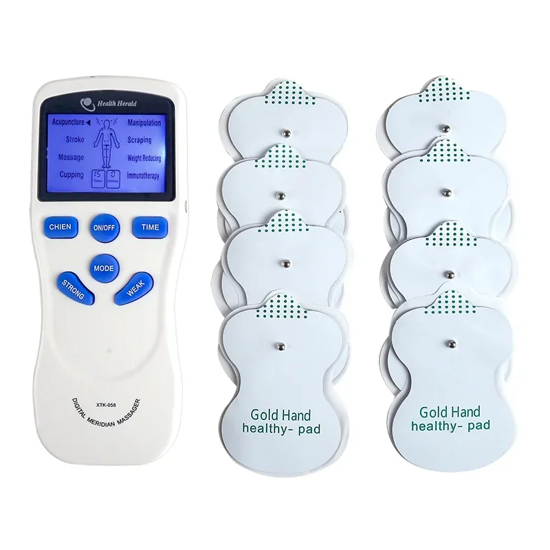 Electric Electrode Machine Muscle Stimulator Massager Back Neck Shoulder Pain Relief Multi-functional Blue Screen Small Machine