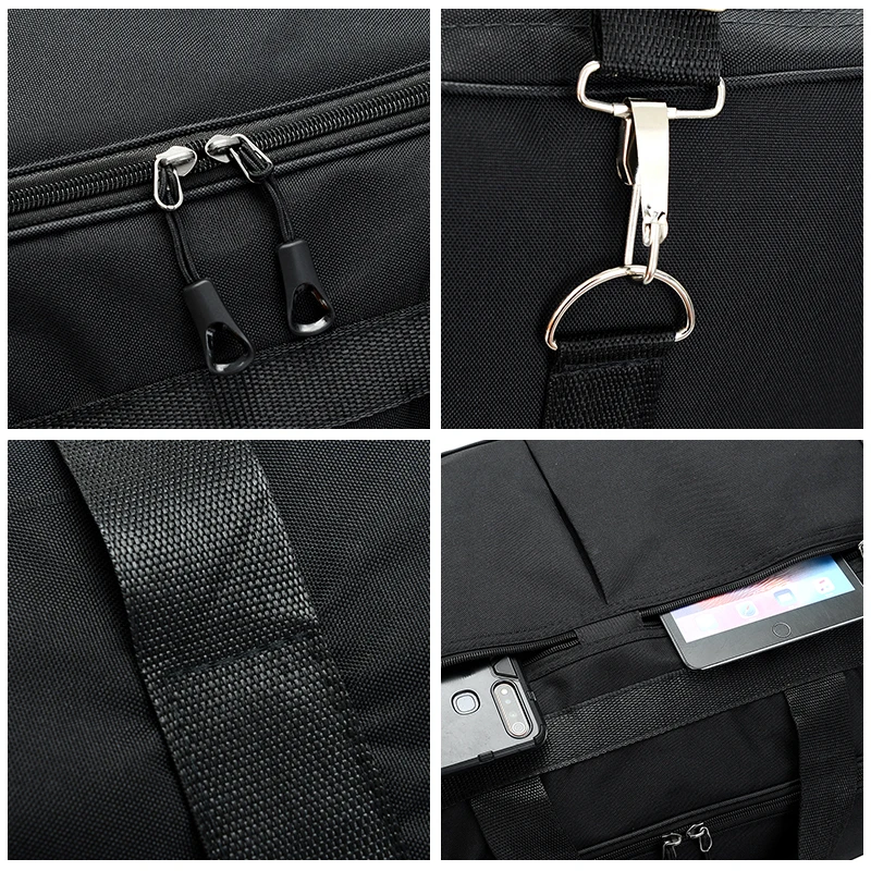 Large Capacity Portable Travel Luggage Bag Nylon Handbag Outdoor Casual Shoulder Printed Name