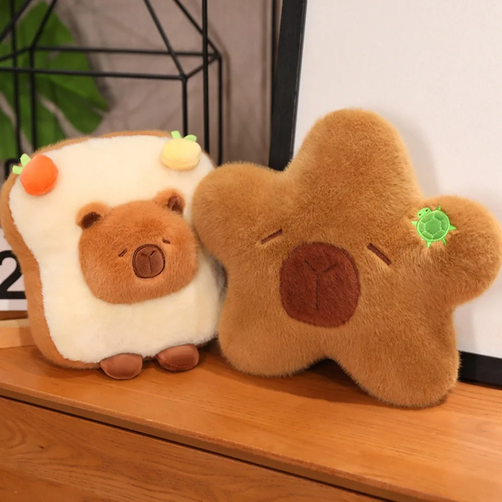 20~36CM Capybara Pillow Simulation Bread Hamburger Hamburger Capybara Cartoon Animals French Fries Capibara Stuffed Animals