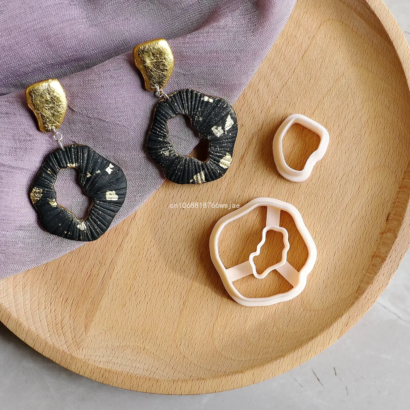 Polymer Clay Cutter Irregular Geometric Polymer Clay Molds Leaves Abstract Shaped Clay Cutters for DIY Earring Jewelry Pendant Embossing Cutting