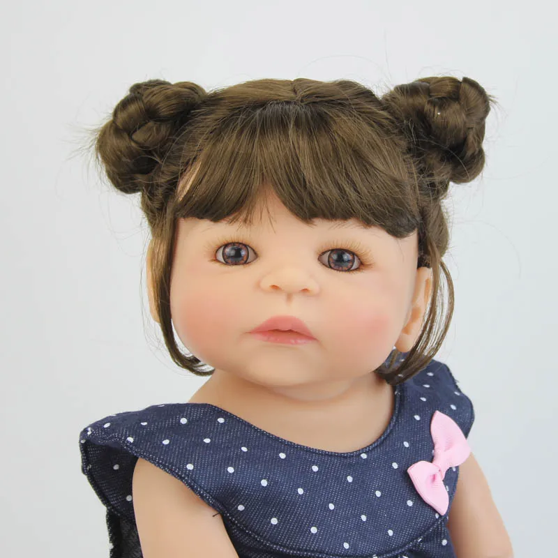 BZDOLL 55cm Full Silicone Vinyl Body Reborn Girl 22inch Lifelike Baby Newborn Doll Princess Toddler Toy Bonecas Waterproof
