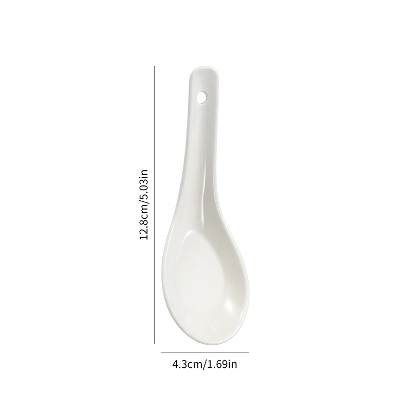 2/4/6pcs Ceramic spoons household spoons ceramic spoons dinner spoons are suitable for dining rooms and kitchens