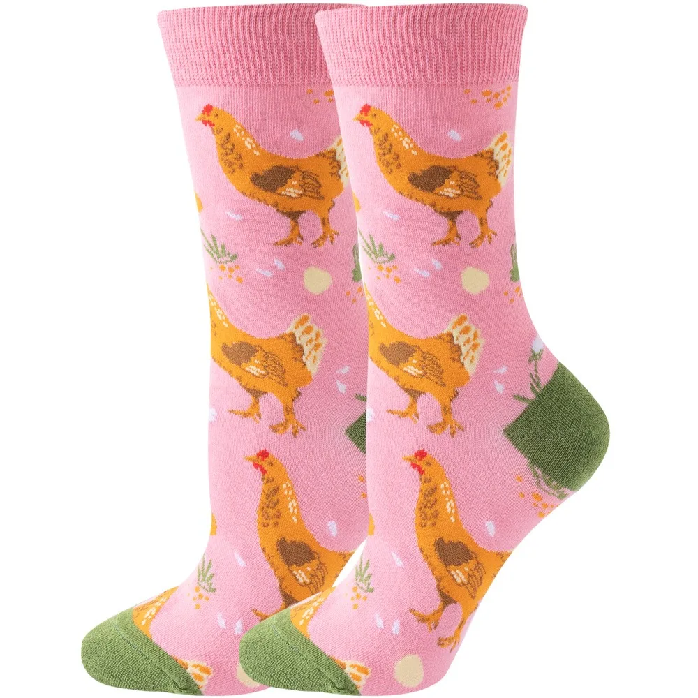 Vibrant Happy Socks - Colorful & Playful Animal Cartoon Design