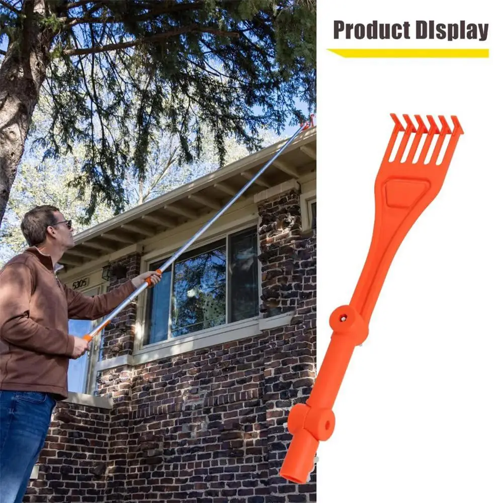 Description Picture 3 of itemGutter Rake From Ground Gutter Cleaning Tools Rotatable Handle Small Rake Rain Gutter Cleaning Tool for Roofs Gutters and