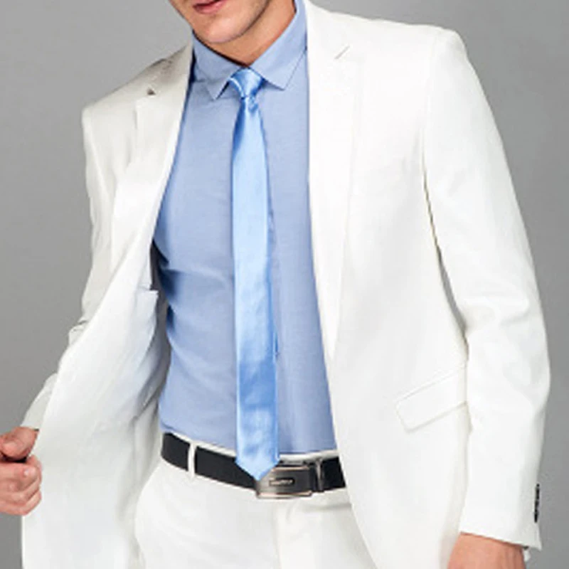 2024 White Slim Fit Wedding Men Suits Groom Tuxedos for Bridegroom Male Fashion Prom Wear 2 Pieces Jacket with Pants 2022