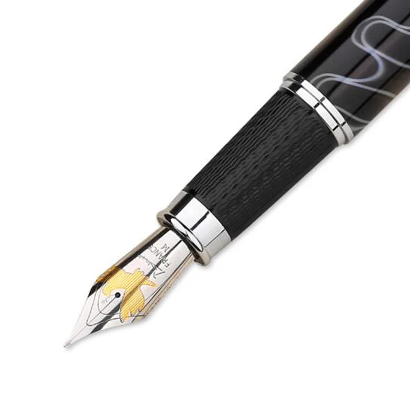 Picasso 915 Grey & Silver Pimio Marble Celluloid Fountain Pen 22KGP M Nib Eurasian Feelings Gift Box Optional Writing Pen PF013