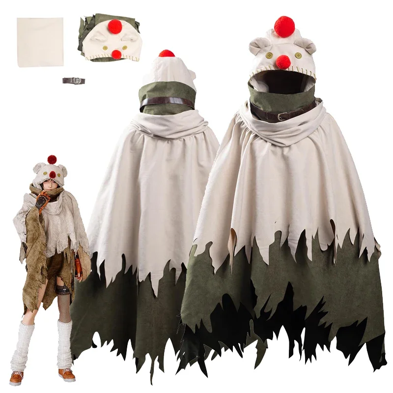 

Final Fantasy VII: Remake Intergrade Yuffie Kisaragi Moogle Cape Cosplay Costume Cloak Hat Set Clothing Halloween Carnival Suit
