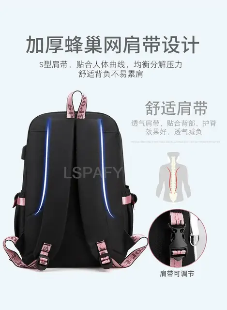 Shop Boosos Usb Bts Backpack K-Pop Casual Bac – Luggage Factory