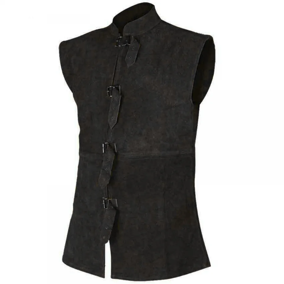 Camicia Uomo Gotica Vittoriana A Maniche Lunghe – Medievale Con Allacciatura, Costume Cosplay Steampunk - 2