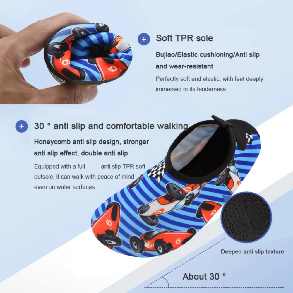Children's Beach Shoes Boys And Girls Barefoot Non-Slip Wading Snorkeling Soft Soled Rubber Diving