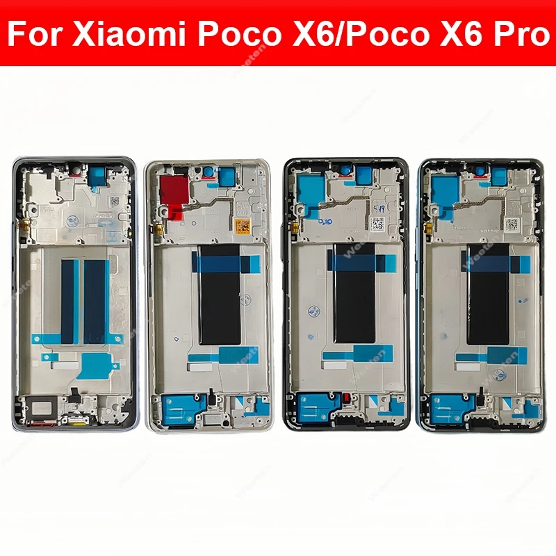 Middle Housing For Xiaomi Poco X6 X6Pro Back Cover Housing Front