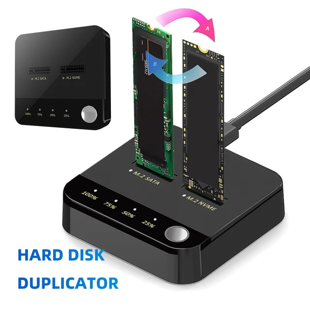 SATA/NVMe Dual-Bay Docking Station Duplicator Offline Clone