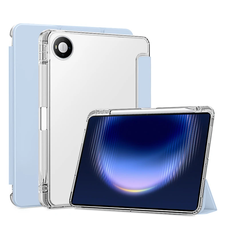Premium Trifold Tablet Case with Pencil Holder and Soft TPU Back Stand - 13.2