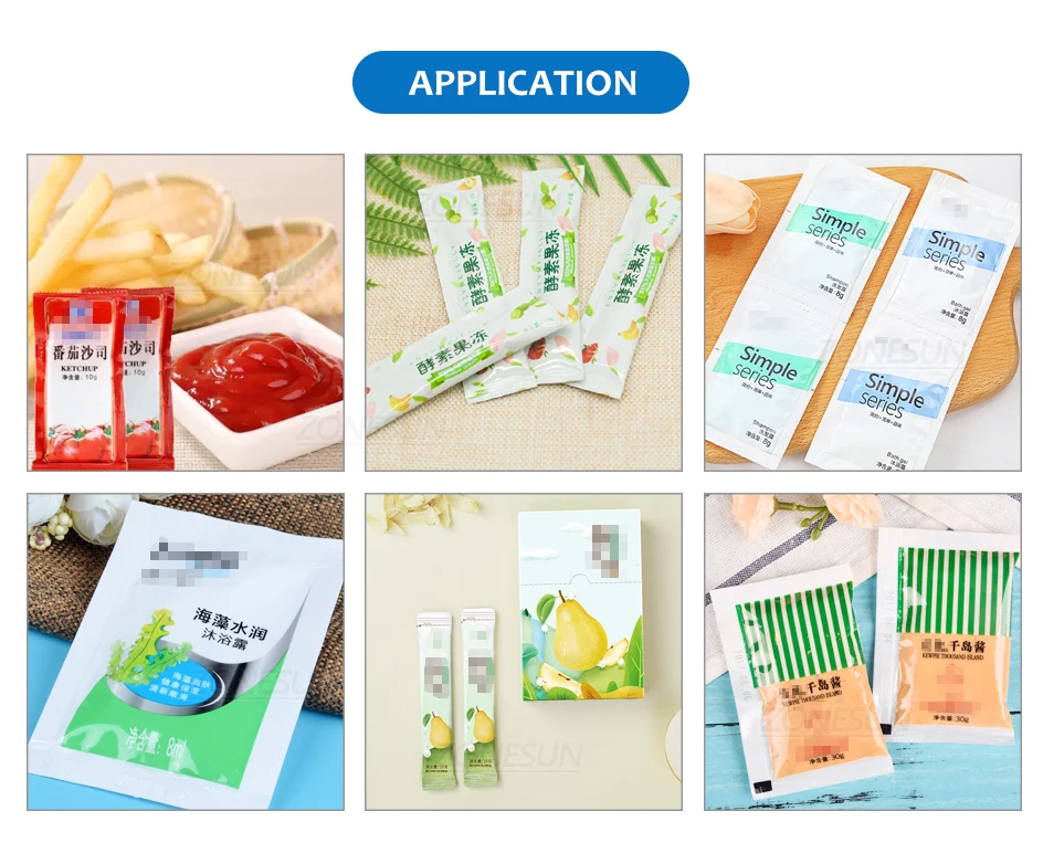 ZONESUN ZS-FP220 Máquina de enchimento de pasta rápida e eficiente 