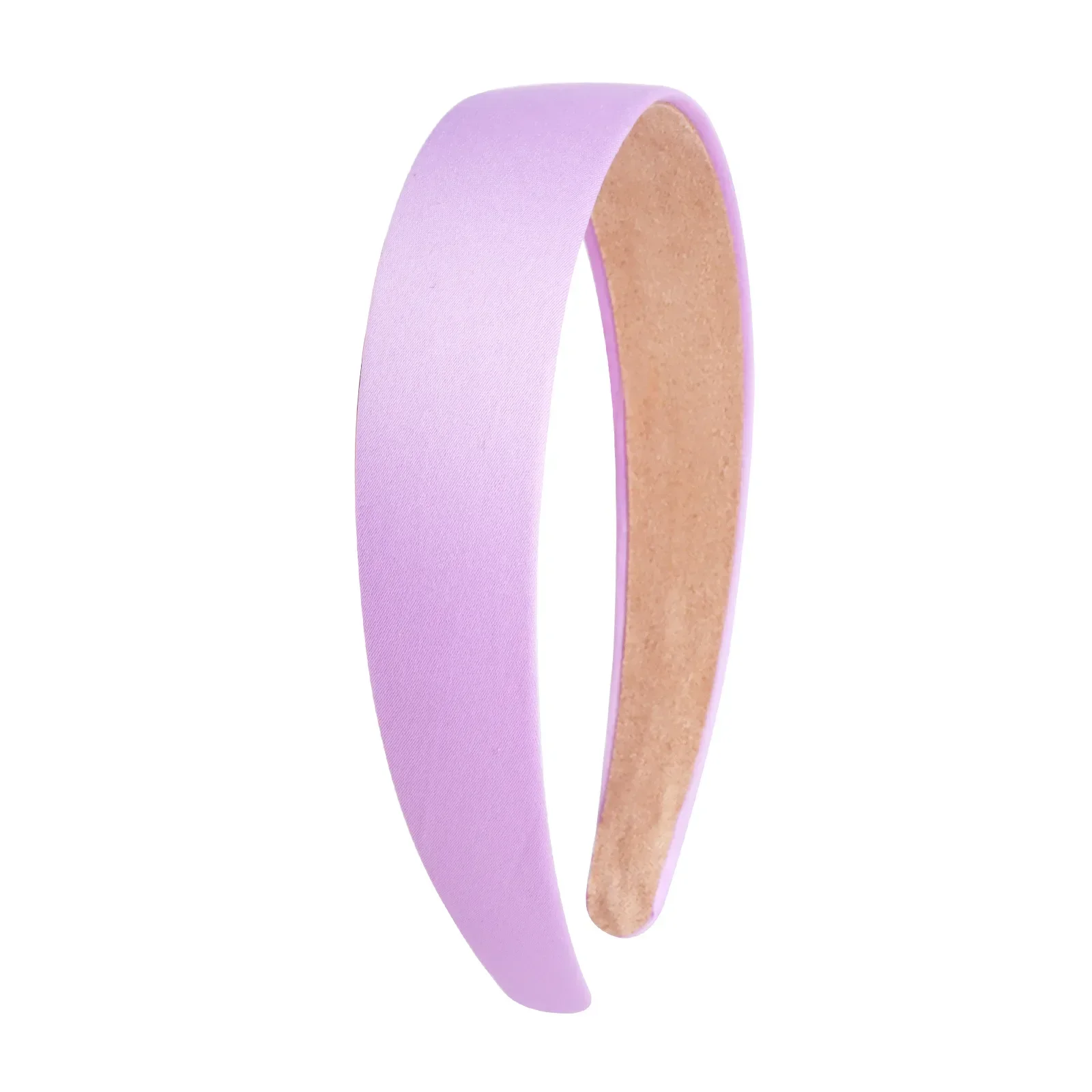 3cm Colorful Satin Wide Headband for Women - Vintage Solid Color Hair Accessory