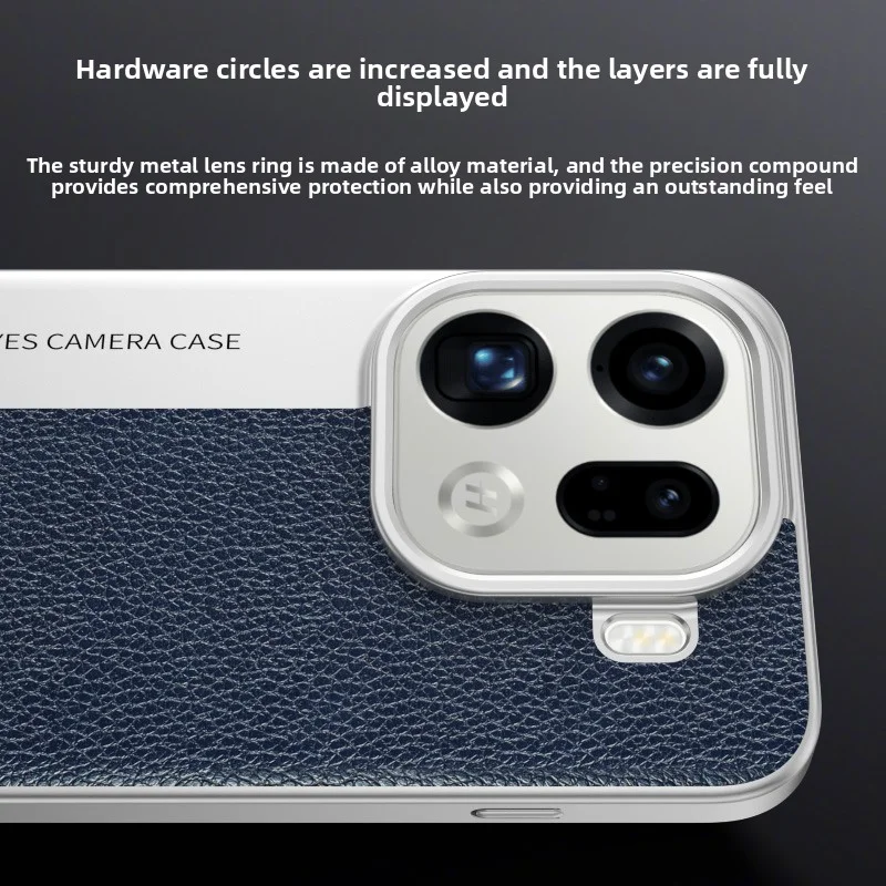Fashionable Hard PC+PU Camera Lens Protective Back Cover Case