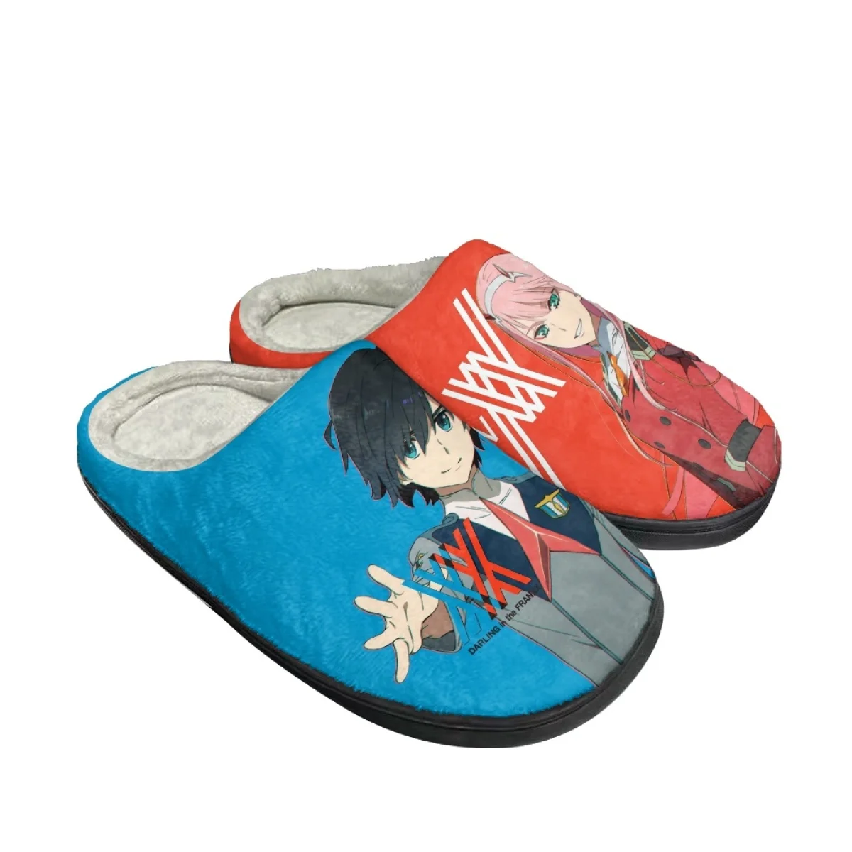 Winter Warm Cozy Cotton Slippers DARLING In The FRANXX Zero Two Indoor Casual Footwear Dropshipping Non-Slip Couple Home Shoes