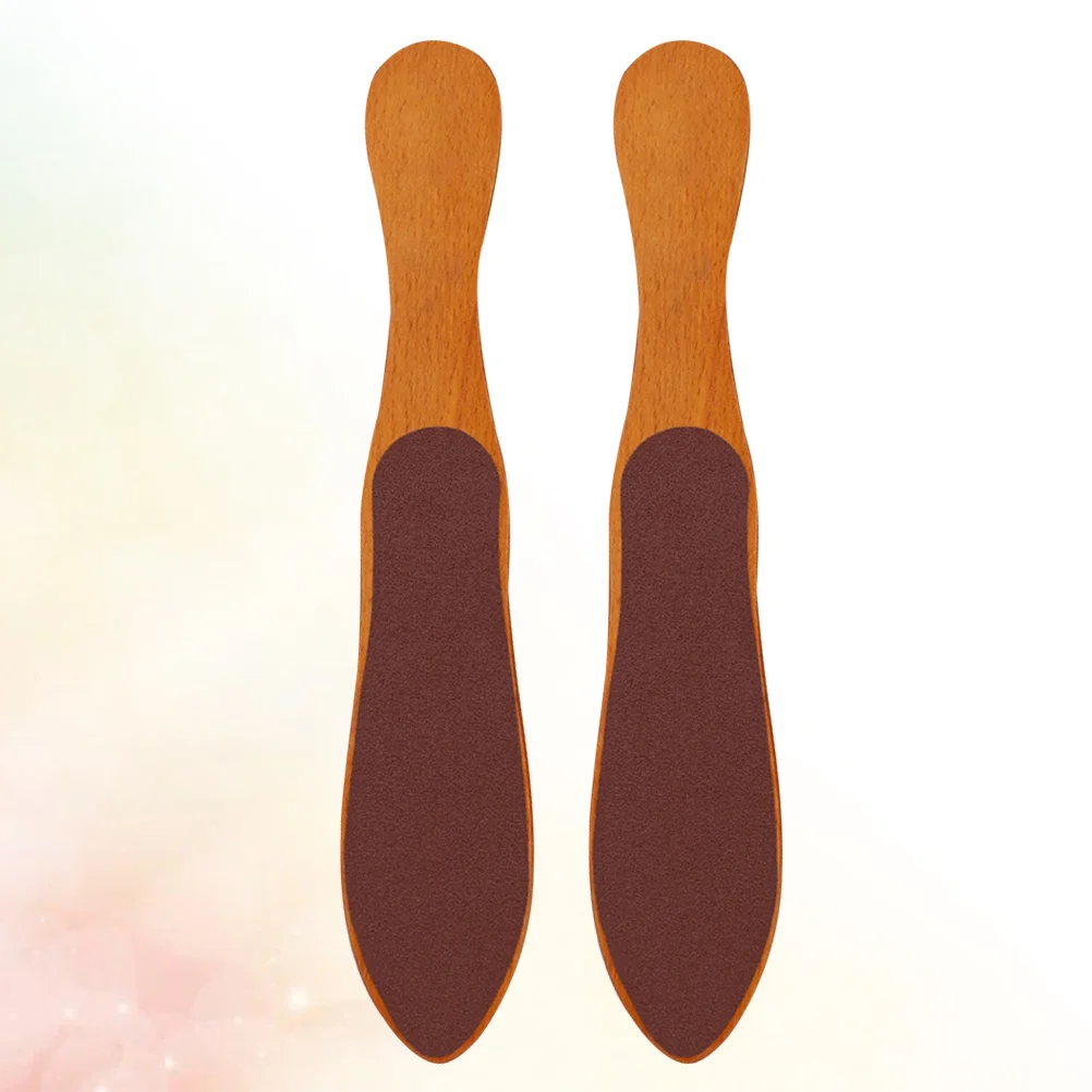 

2 Pcs Pedicure Tools for Feet Foot Brush Care Exfoliating Grinder Wood Grinding