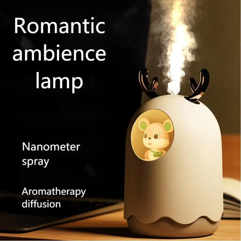 300ML Cute Humidifier Mini Aromatherapy Humidifiers Diffusers Essential Oil Diffuser Home Car Air Purifier Baby Sterilizer 4