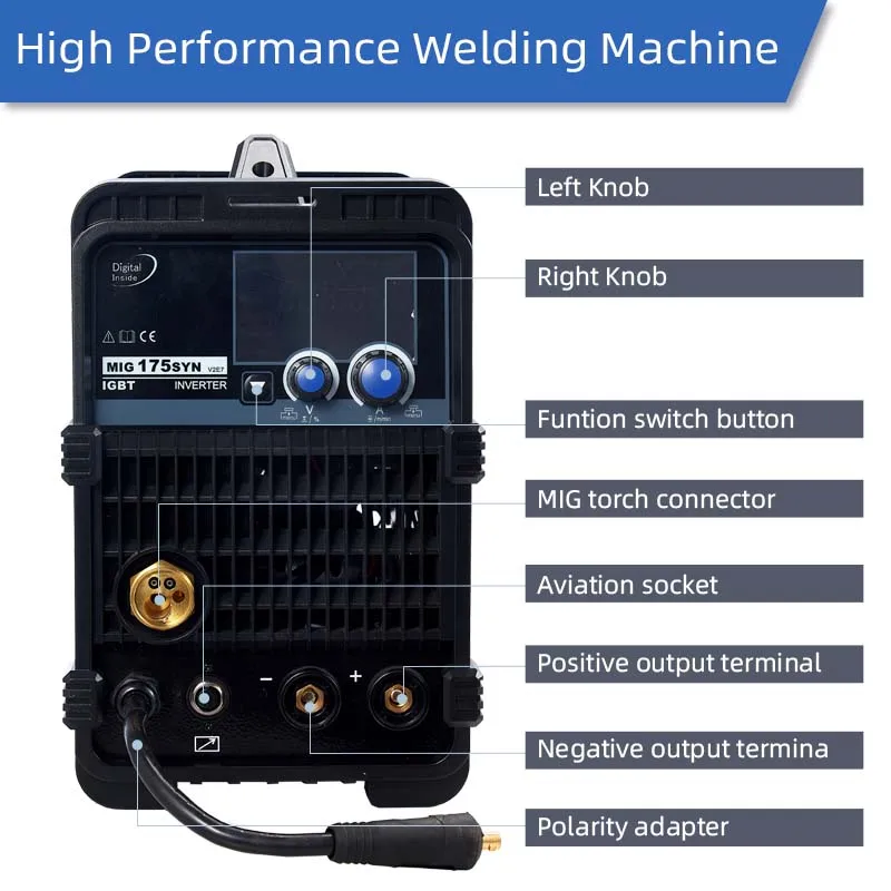 RILAND 5 in 1 MMA/LIFT.TIG/MIG/MAG/SPOOLGUN Multiprocess Welder IGBT Inverter MMA Welder Machine with Hot Start 4